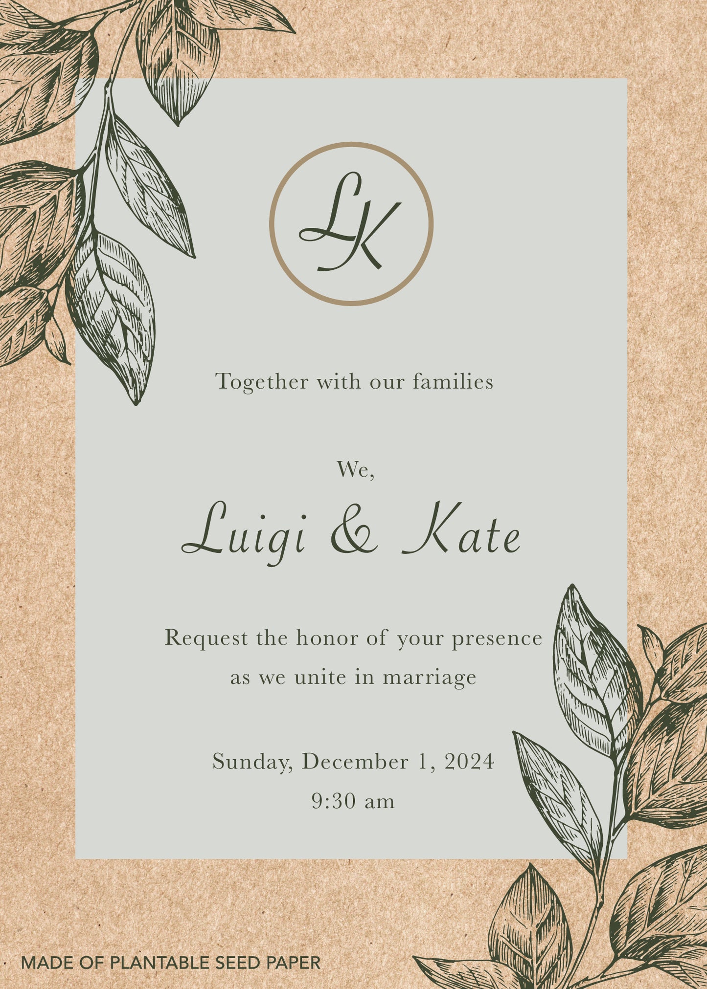 PLANTABLE WEDDING INVITATION SET 01