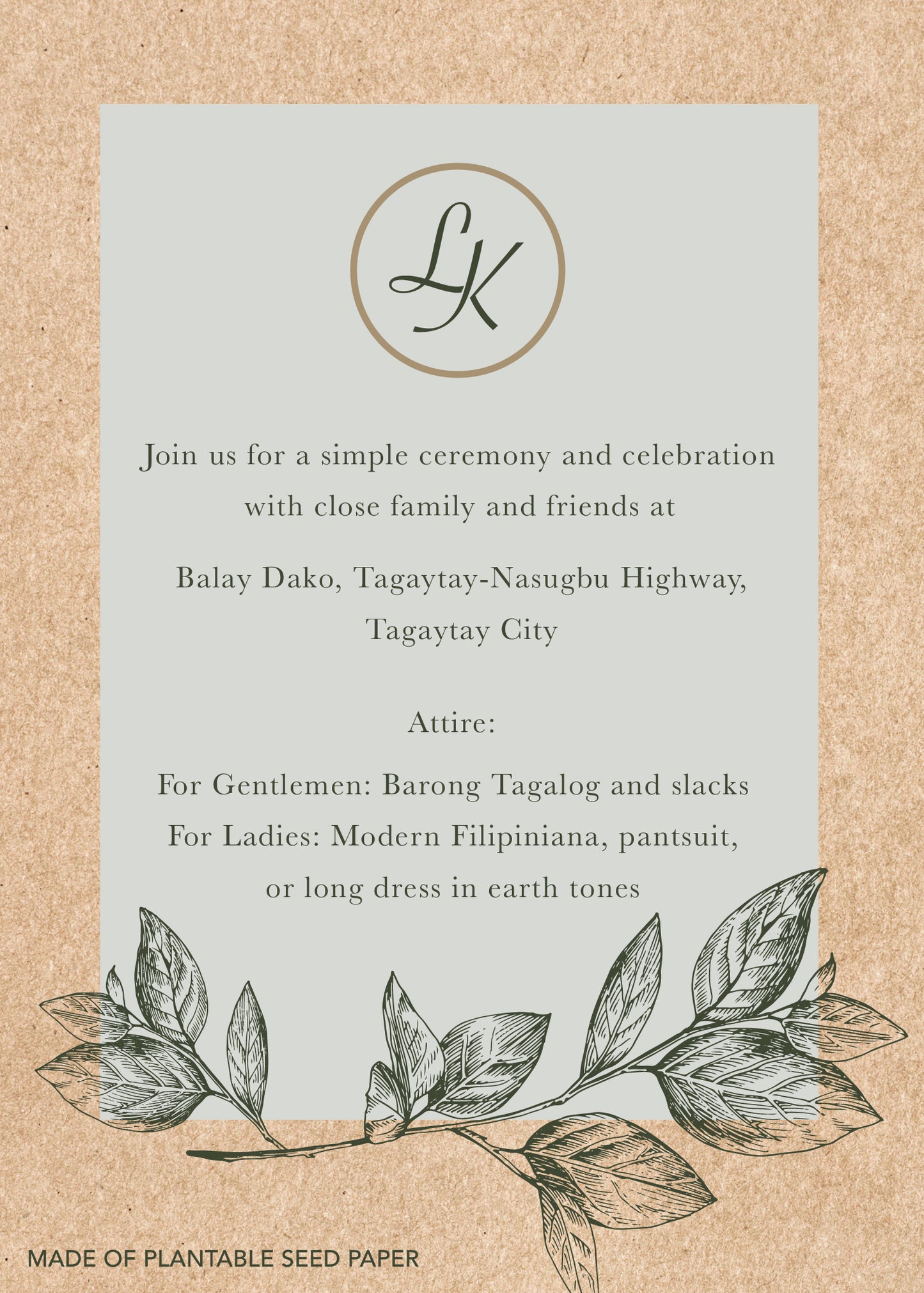 PLANTABLE WEDDING INVITATION SET 01