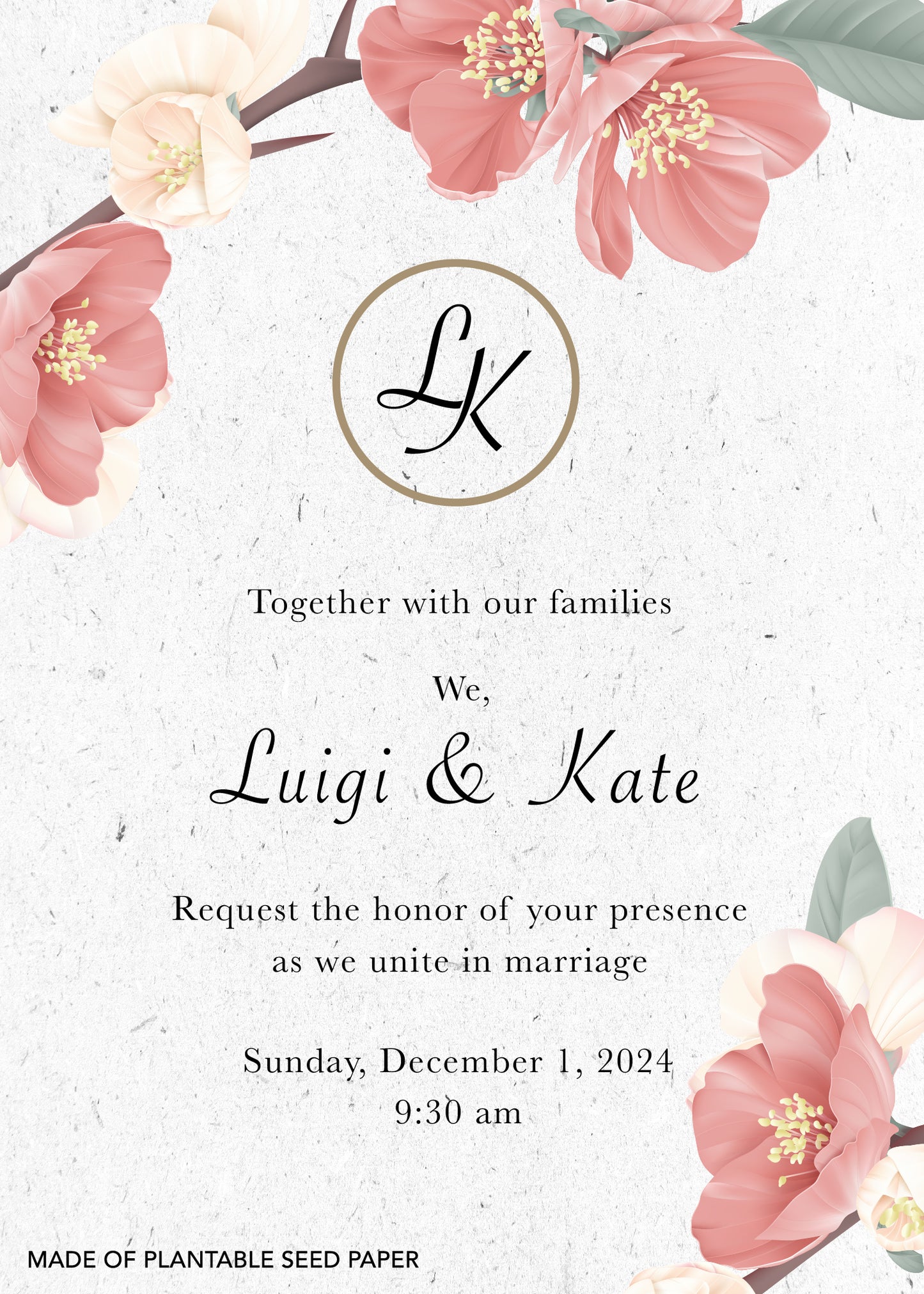 PLANTABLE WEDDING INVITATION SET 02