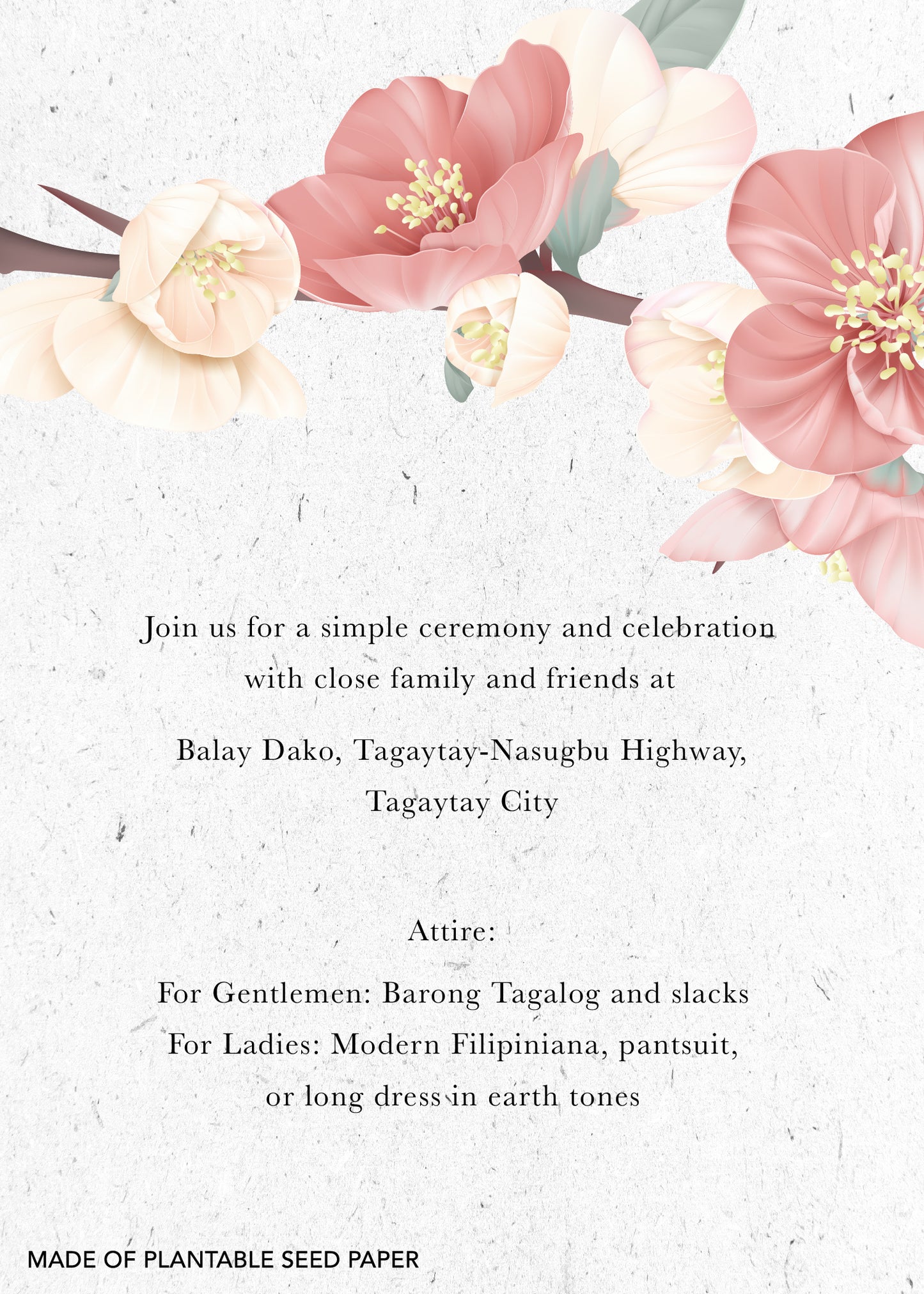 PLANTABLE WEDDING INVITATION SET 02