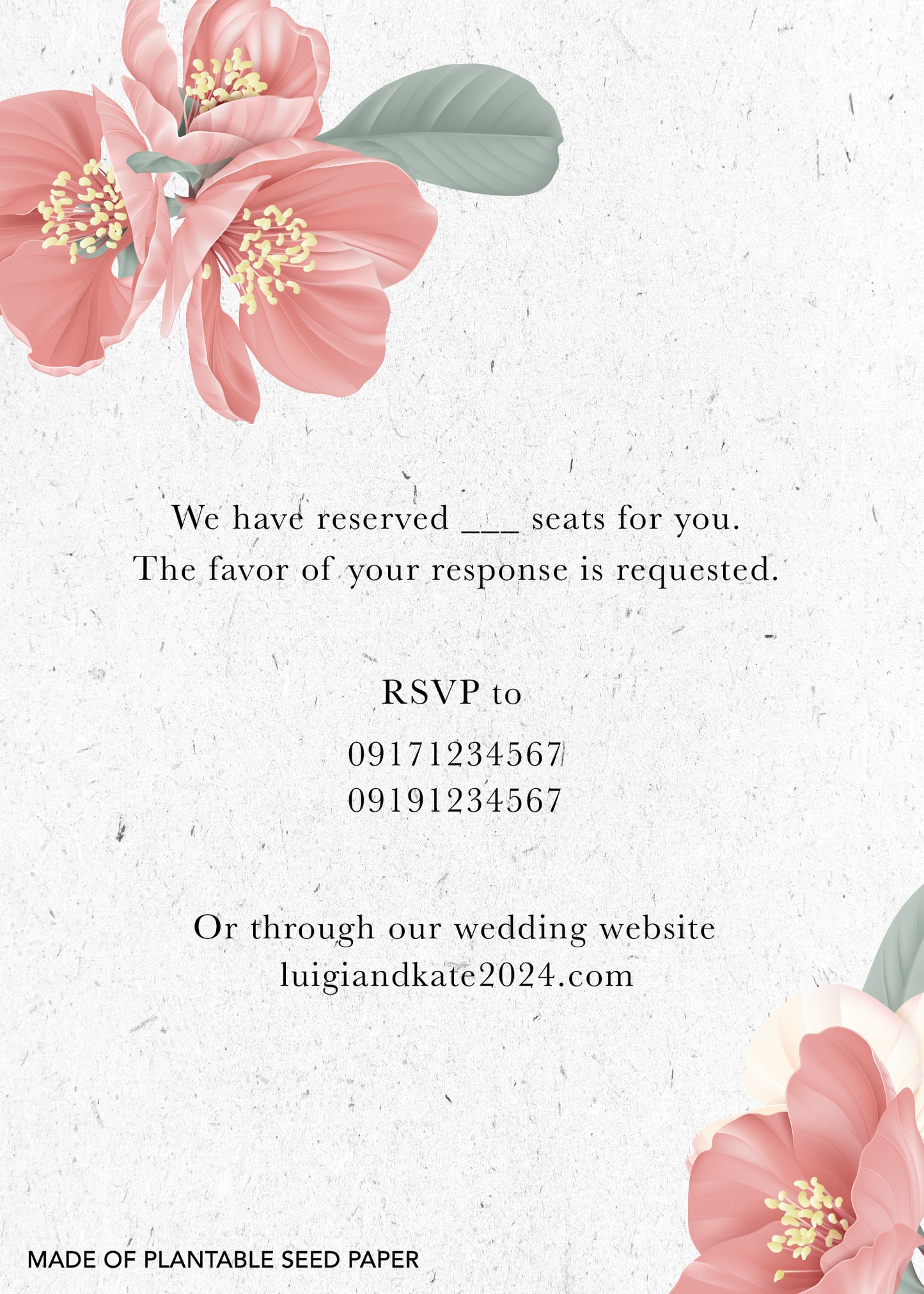 PLANTABLE WEDDING INVITATION SET 02