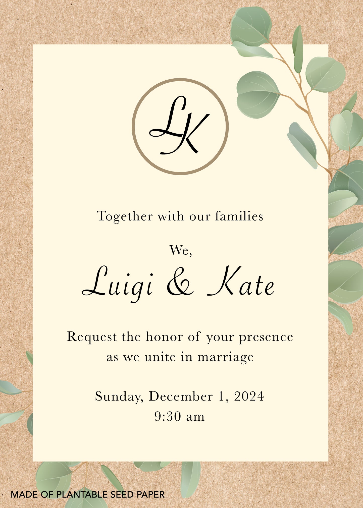 PLANTABLE WEDDING INVITATION SET 03