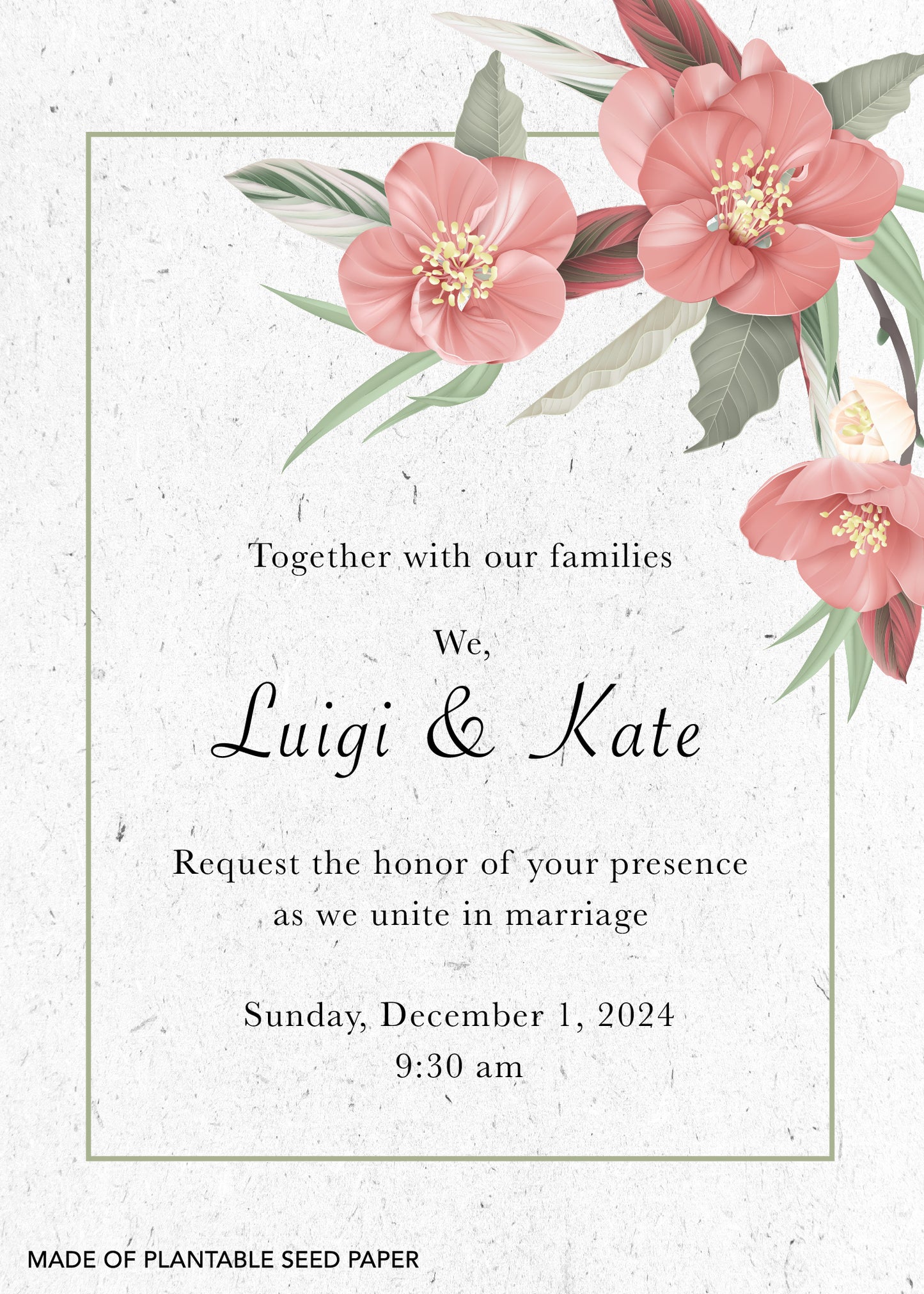 PLANTABLE WEDDING INVITATION SET 05