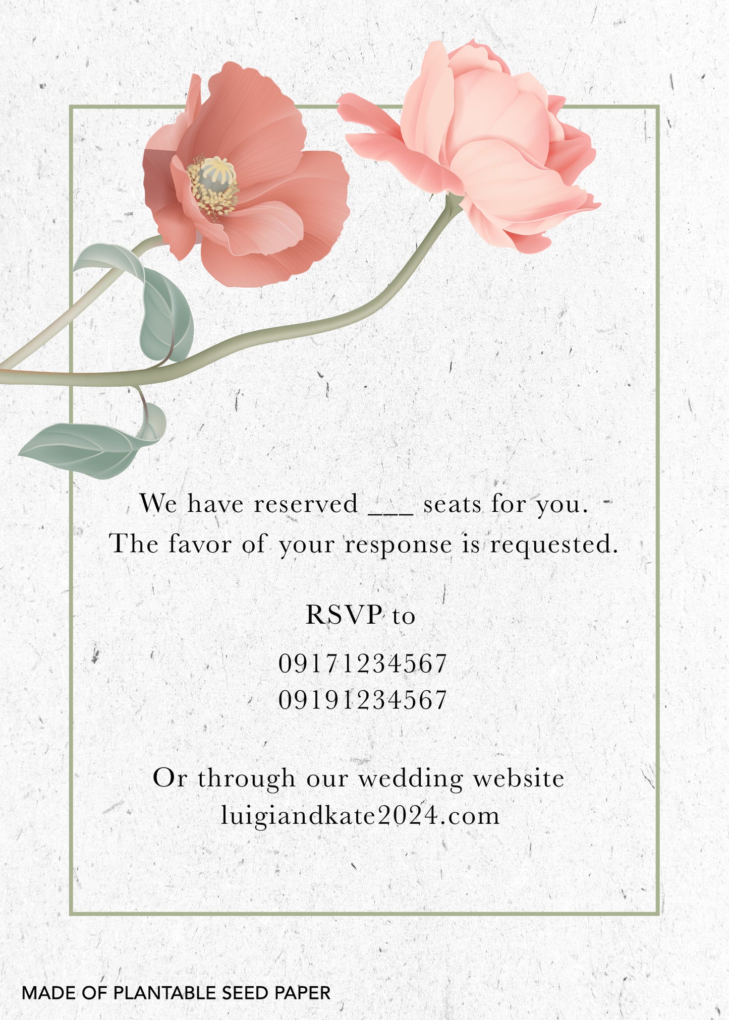 PLANTABLE WEDDING INVITATION SET 05