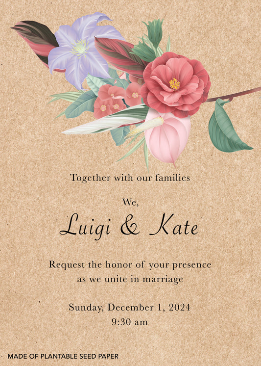 PLANTABLE WEDDING INVITATION SET 06