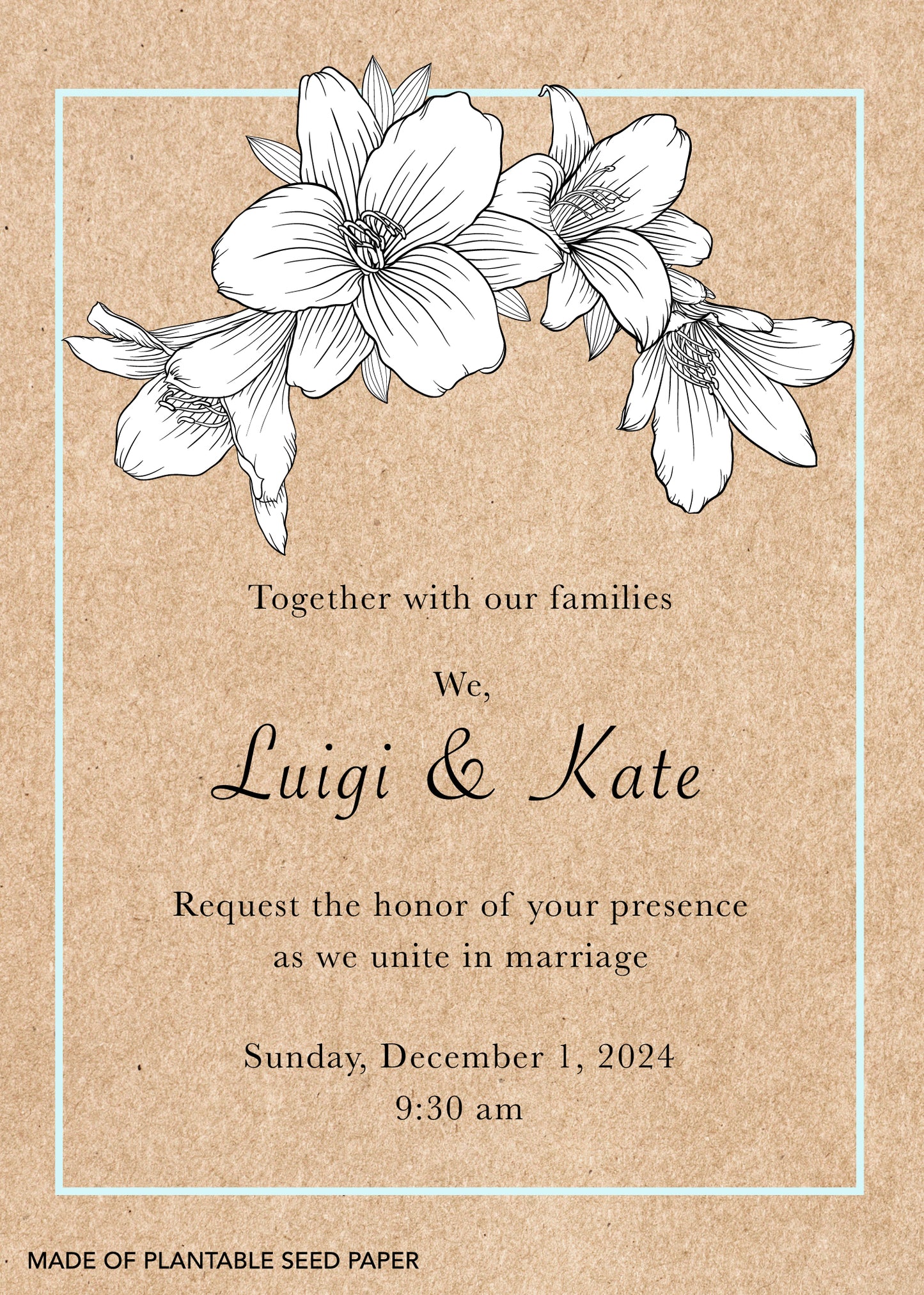 PLANTABLE WEDDING INVITATION SET 07