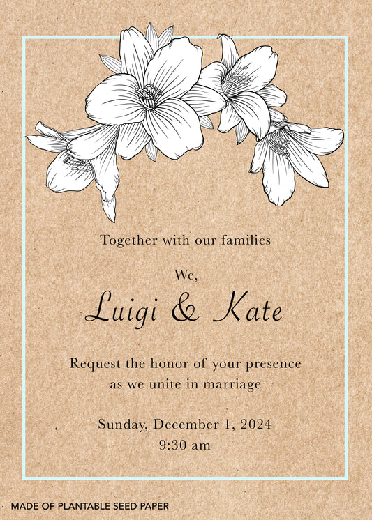 PLANTABLE WEDDING INVITATION SET 07