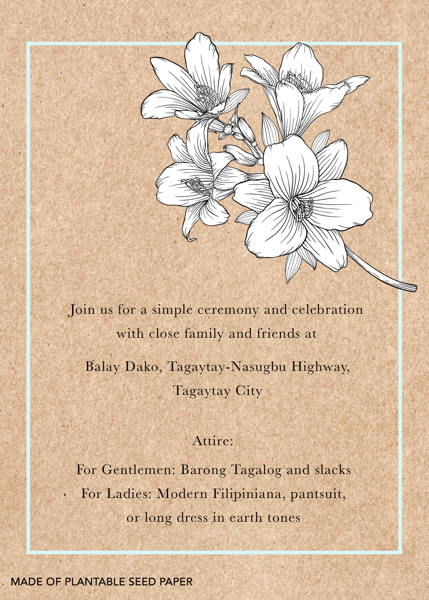 PLANTABLE WEDDING INVITATION SET 07